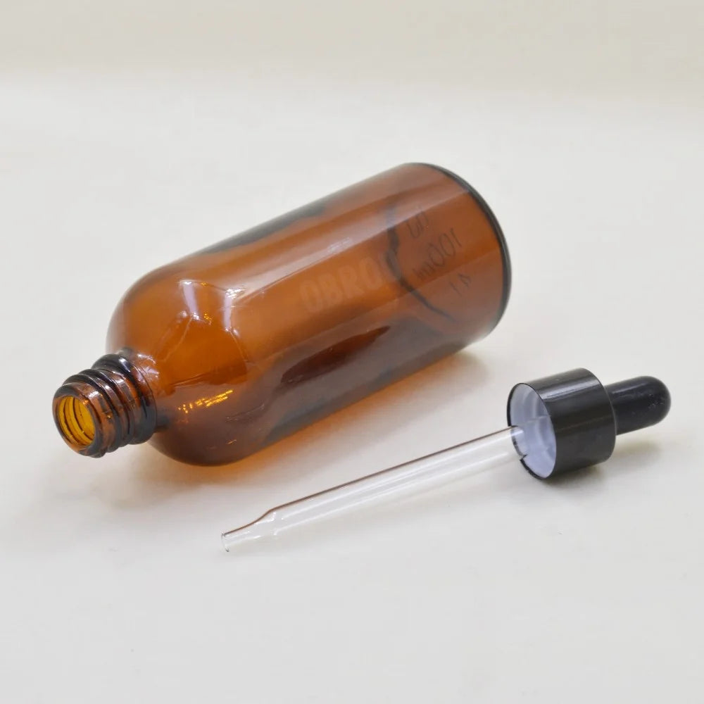 5ml 10ml 15ml 30ml 50ml 60ml 100ml Black Amber Dropper Hair Oil Bottles Essential Oil Bottle Glass Perfume Dropper Bottle