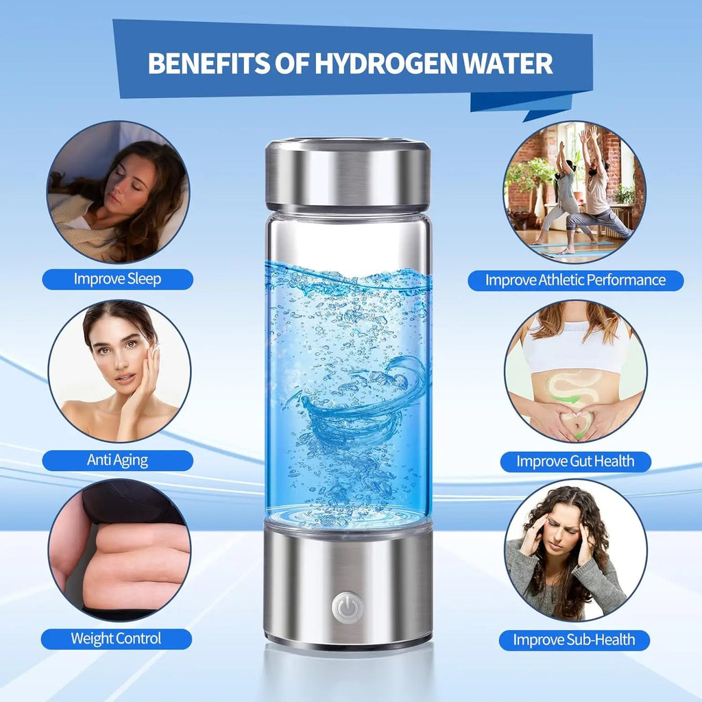 H2 Hydrogen Water Bottle Generator 420ml Portable Hydrogen Water Generator Hydrogen Water Bottle