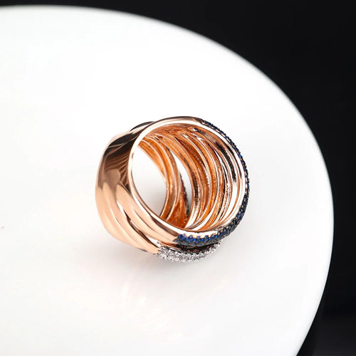 002332 Monaco Designer Luxury Twist Lines Geometry Cubic Zironium Engagement Dubai Naija Bridal Finger Rings Jewelry Addiction