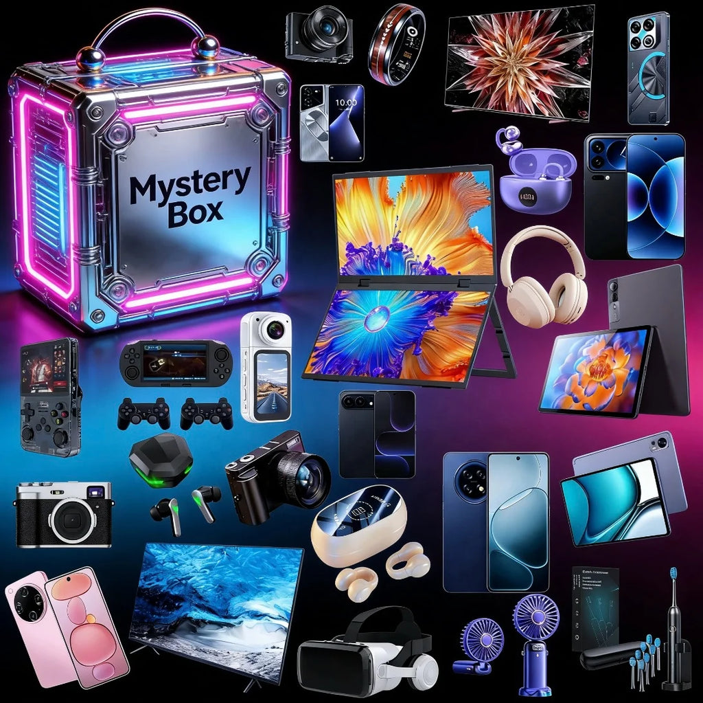 Lucky Electronics Mystery Box High Quality 3C Product 100% Surprise New Christmas Gift Watch Earphone Smartphone Tablet Laptop