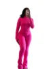 Ladies Autumn Casual Zip Patchwork Jacket Top Top + Bodycon Pants Suits Women'S Tracksuit Women Sports Outfits 2 Piece Set
