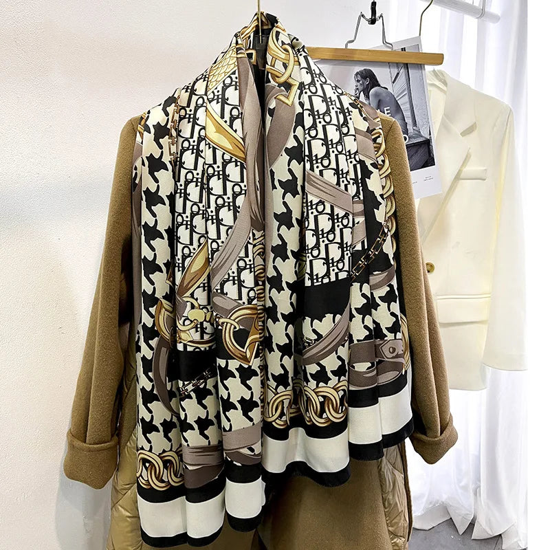 Wholesale High Quality Hot Women Square Scarf Shawls Designer Large Printed Muslim Scarves With 24 Available Patterns