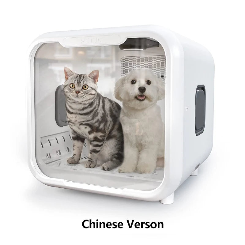 Automatic Luxury Pet Drying Box for Cats & Dogs Ultra Quiet 71L Plastic Smart Temperature Control 360-Degree Air Supply Stocked