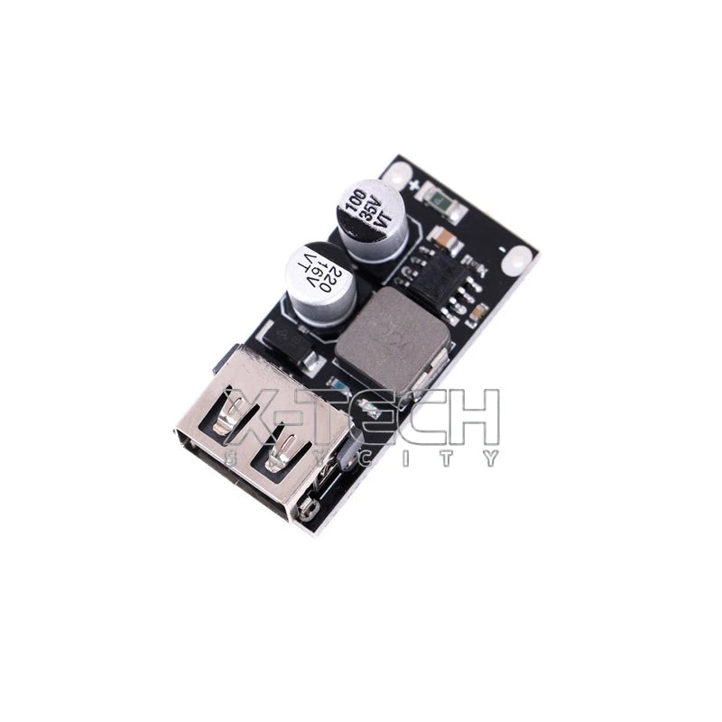 DC-DC Buck Module: 12V/24V to QC3.0 Fast Charge, Single USB Phone Charging Board