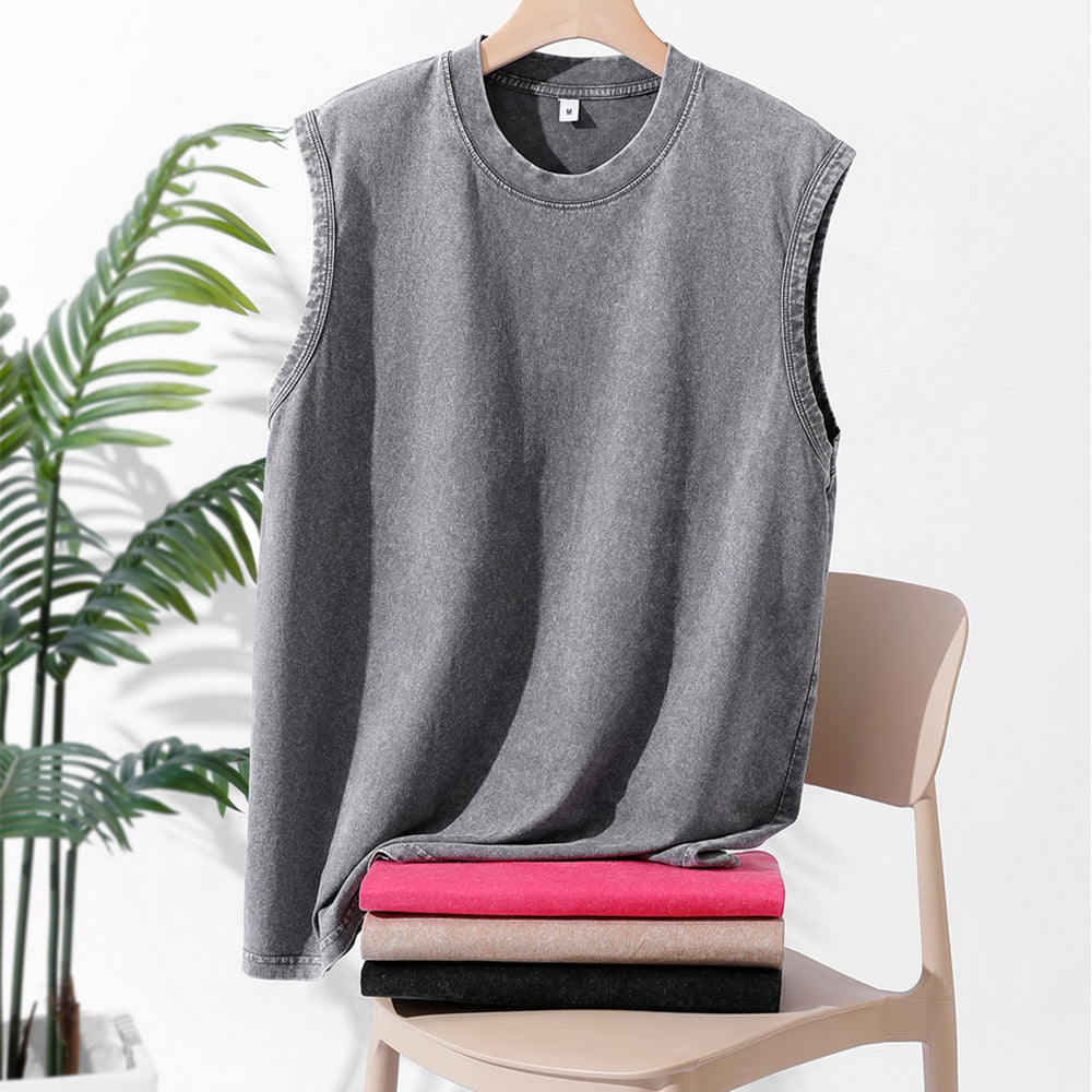 Retro Washed Tank Top Streetwear Style Custom Logo USA Shipping Wholesale