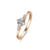 Wholesale Fine Rings, Made of S925 Sterling Silver, Round Brilliant Cut 0.5-carat VVS Moissanite, Suitable As Wedding Gifts.