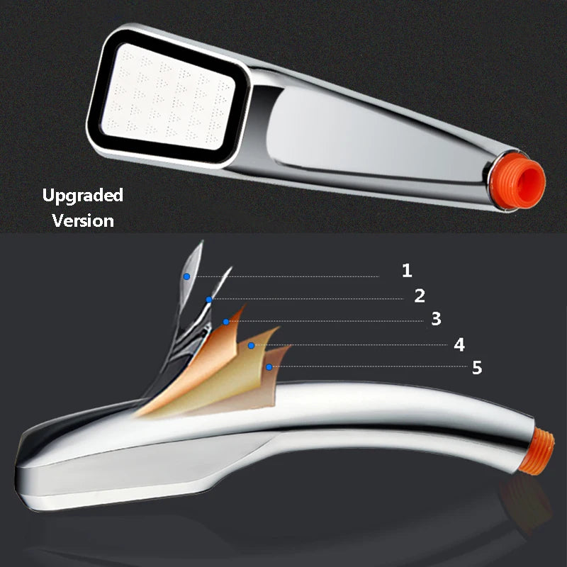 Zhang Ji New Thick high pressure 300 Holes Shower Head Upgraded Nozzle saving water Handheld showerhead Durable high quality