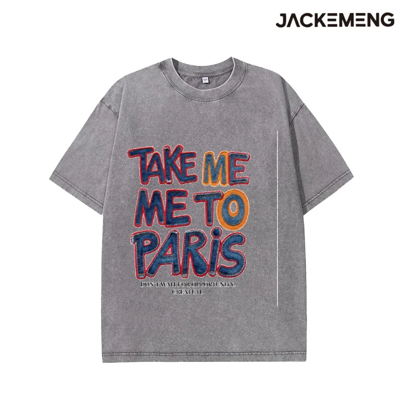 Oversized Vintage Travel Streetwear Print Tshirt USA Stock Wholesale Y2K Casual Tee