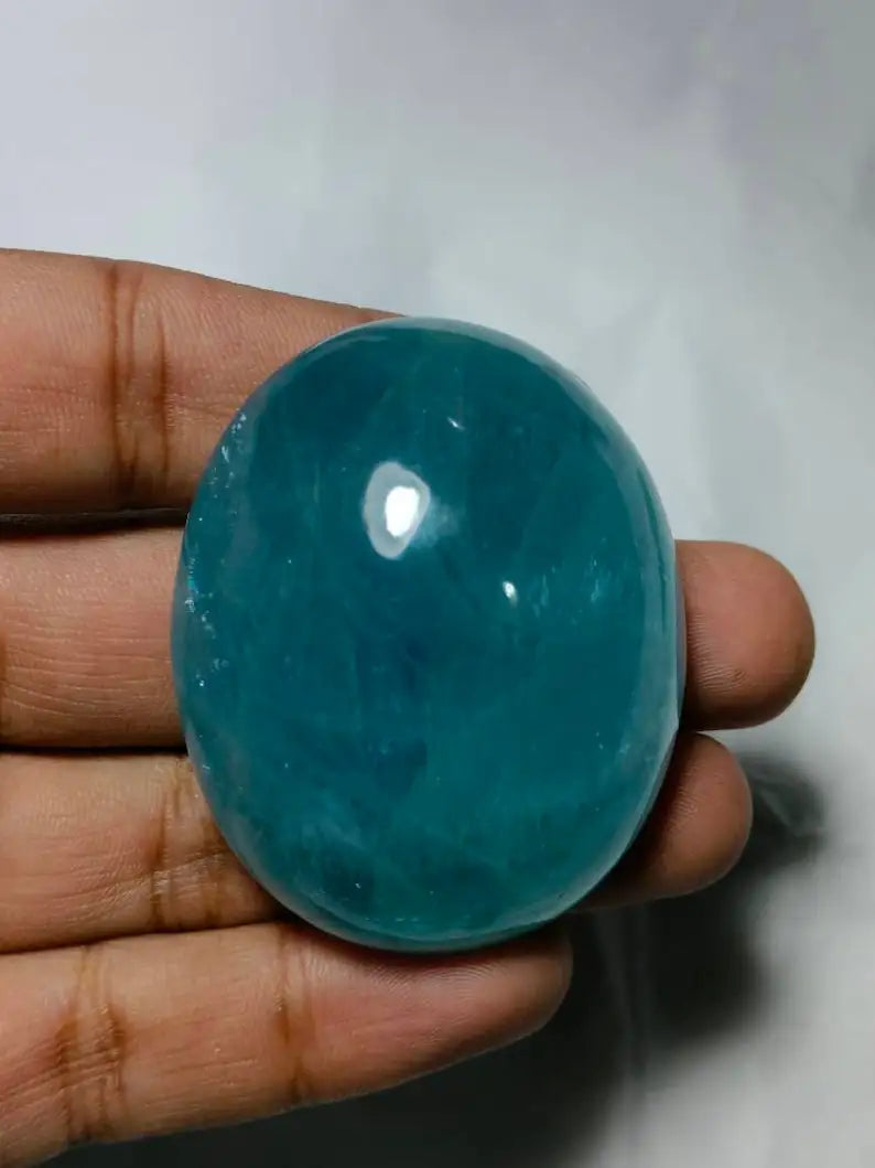 Huge Natural Blue Milky Aquamarine Gemstone Oval Cabochon No Heat No Treatment from African Mines for Jewelry Making