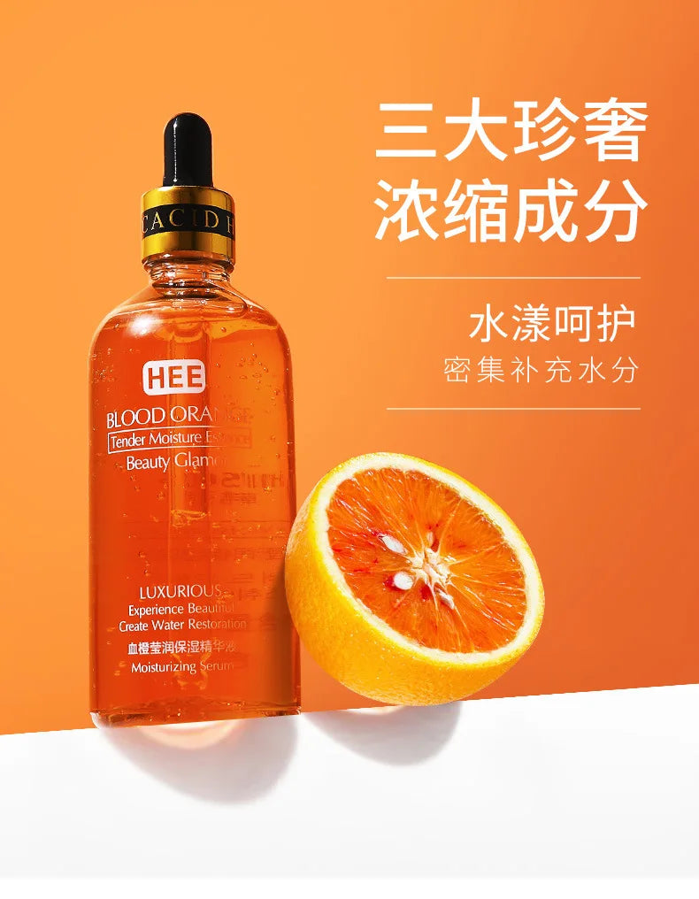 100ml Blood Orange Vitamin C Facial Essence Revitalizing Moisturizing Firming Brightening Skin Tone Nicotinamide Serum