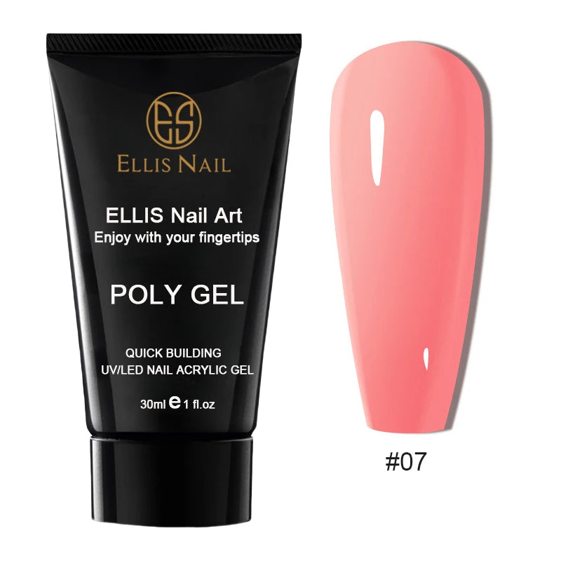 Poly Gel Nail Extension Set 15 Colors 30ml Volume Nude Pink Nail Hard Gel Builder