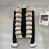 OUDINA Wholesale Hot Girl Winter Casual Lace-Up Sweaters Fur Top Ladies Cardigan Sweater