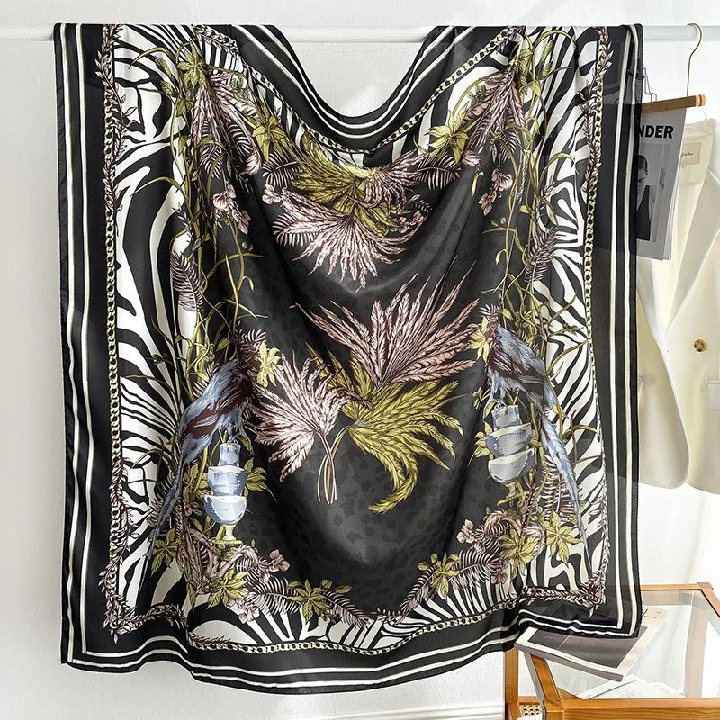 Wholesale High Quality Hot Women Square Scarf Shawls Designer Large Printed Muslim Scarves With 24 Available Patterns