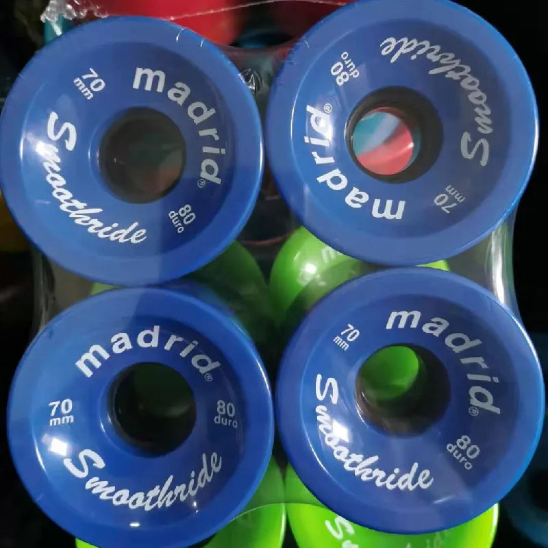 4pcs 70mm 51mm 80 duro Longboard Wheel for 70mm Skateboard Tire 80A Durable Elastic PU Ruedas for Road Street Skate Board Rodas