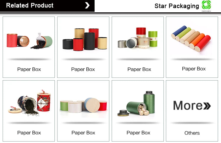 Star Packaging Tea Gift Packaging Sets Round Perfume Box Packaging Biodegradable Cardboard Paper Tube Boxes With Metal Lid