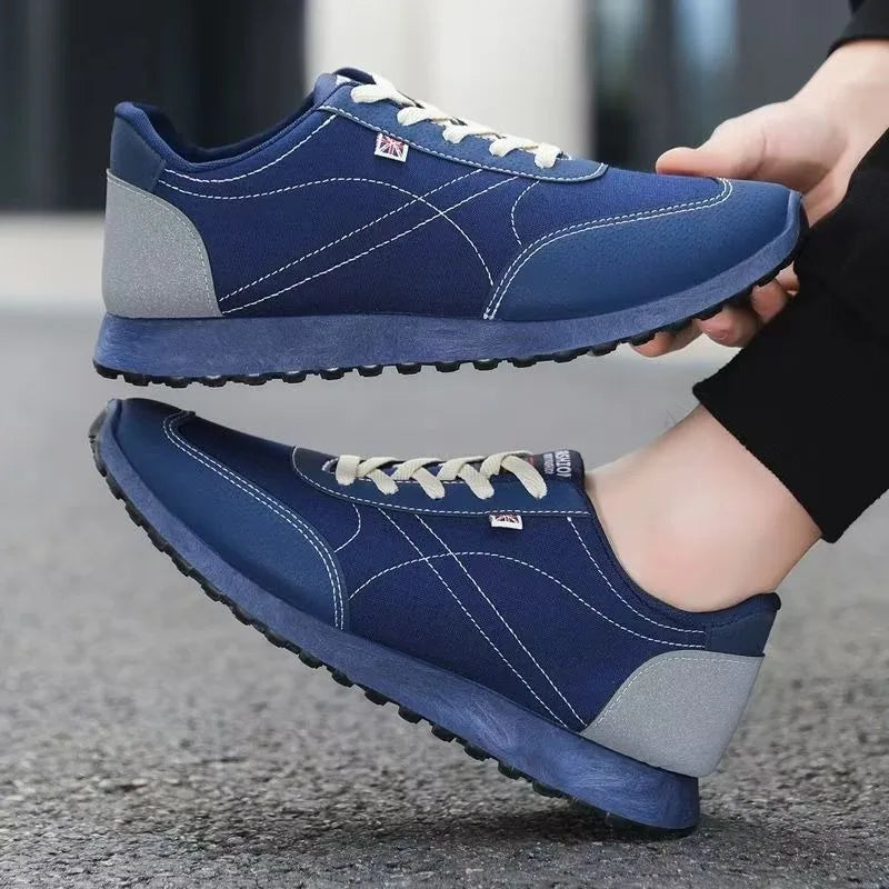 PONERAIT Men's Retro Breathable Canvas Sports Shoes Spring Summer Autumn Outdoor Hiking Walking Jogging Sneakers Mesh Composite