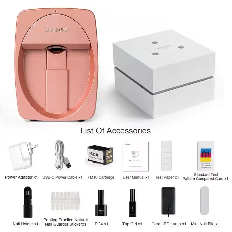Professional Electric Small 3D Intelligent Nail Printing Machine O2 Automatic Smart Mobile Wifi DIY