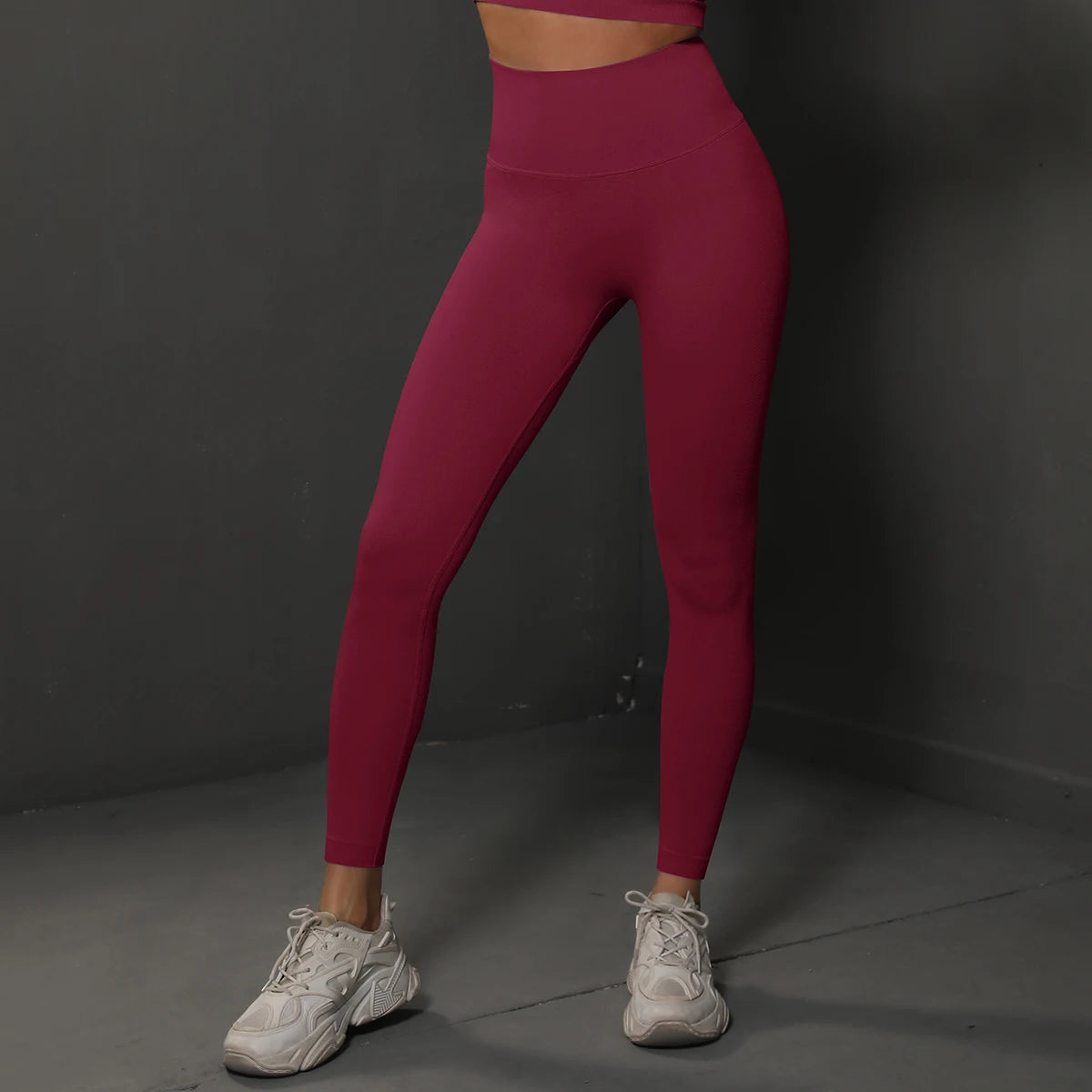 Women's Seamless Full Length High Waist Butt Lift Pants Elastic Closure Solid Four-Way Stretch Breathable Lightweight Quick Dry