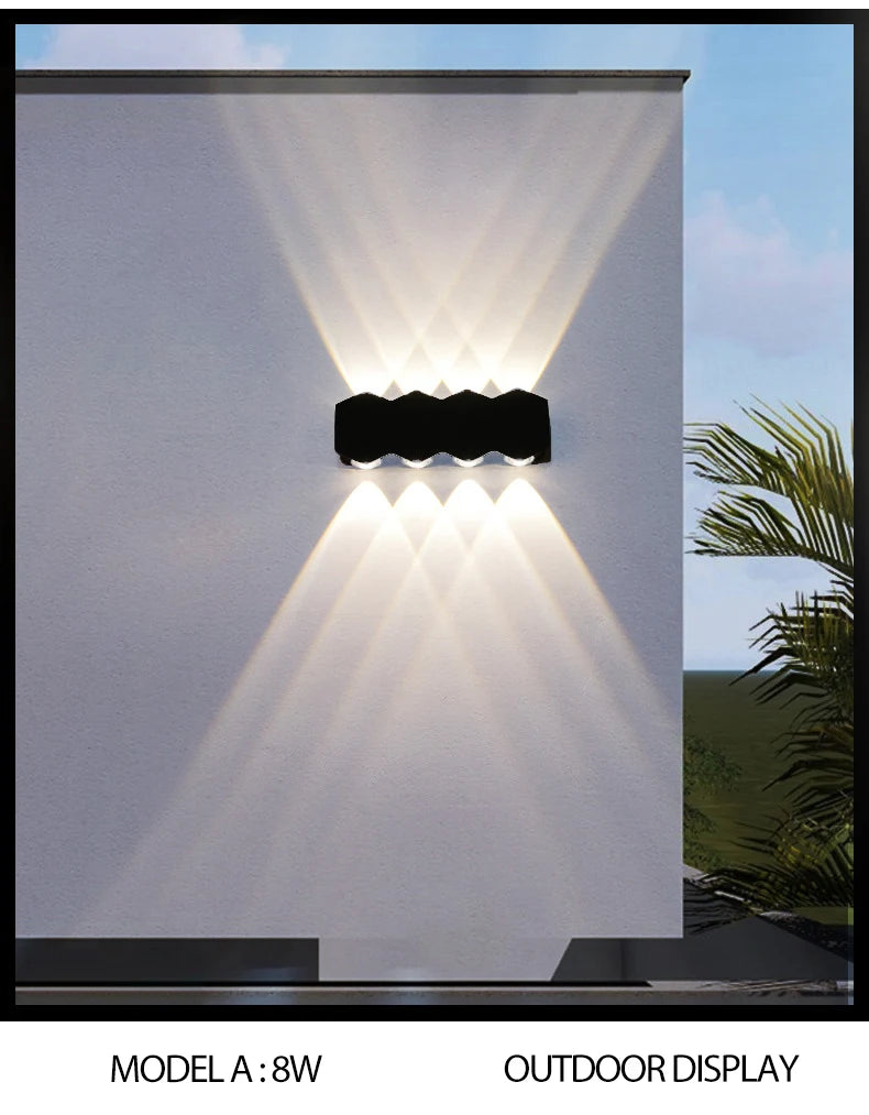LED Wall Lamp Waterproof Outdoor Wall Light Porch/Garden/Bedroom Indoor Modern Nordic Sconce Luminaire 2 4 6W 8W 10W 12W 85-265V
