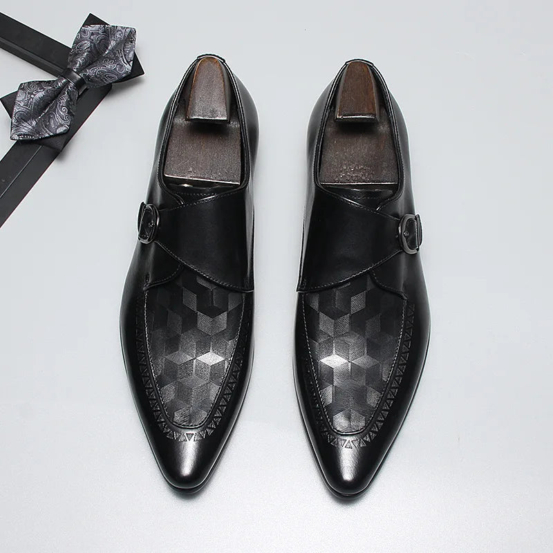 High Quality Genuine Leather Shoes Men's Business Fashion Formal Wedding Shoes