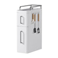 Multi-Functional Plastic Corrosion-Resistant Standing Mobile Non-Folding Household Kitchen Condiment Rack Pull Table Storage
