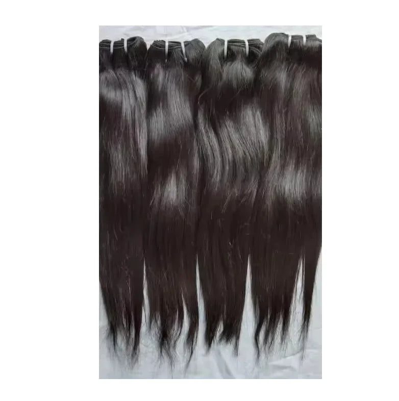 Indian Export Quality Virgin Remy Human Hair Wholesale Ponytail Extensions Straight/Natural Wave Shed-Resistant Competitive