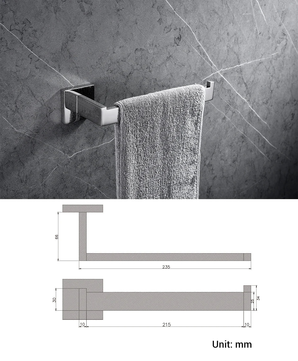 Bathroom Accessories Set Hardware Decor Toilet Roll Paper Holder Hanger Hook Towel Bar Brushed Gold Wall Stainless Steel Shelf