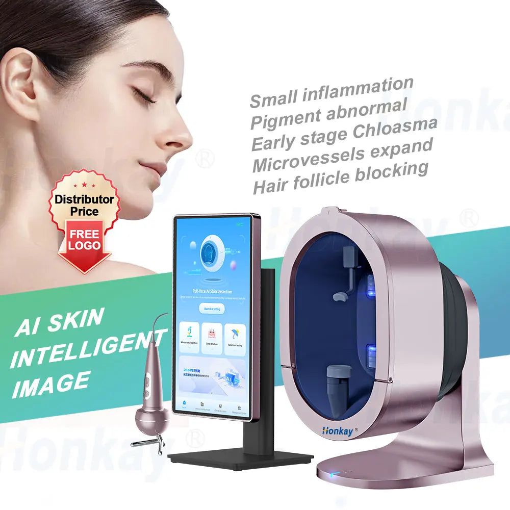 Professional Magic Mirror Skin Analyzer Camera AI 3D Scanner Face Scalp Health Analysis Multi Spectrum Skin Moisture Test