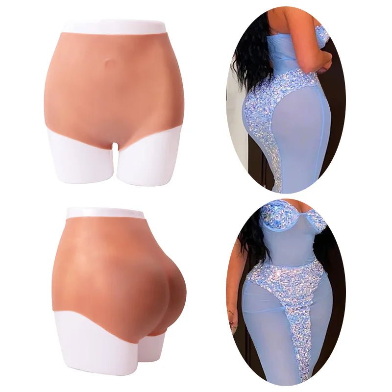 Silicone Bums Butt and Hips Triangles Buttock Pants Lift Buttocks Shaper Padded Pants Large Size Women's Underwear