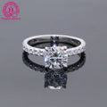 Free Shipping Gold Jewelry 6.5x6.5mm 1.5 Carat Moissanite Cushion Cut Diamond Engagement Rings for Women Real Gold