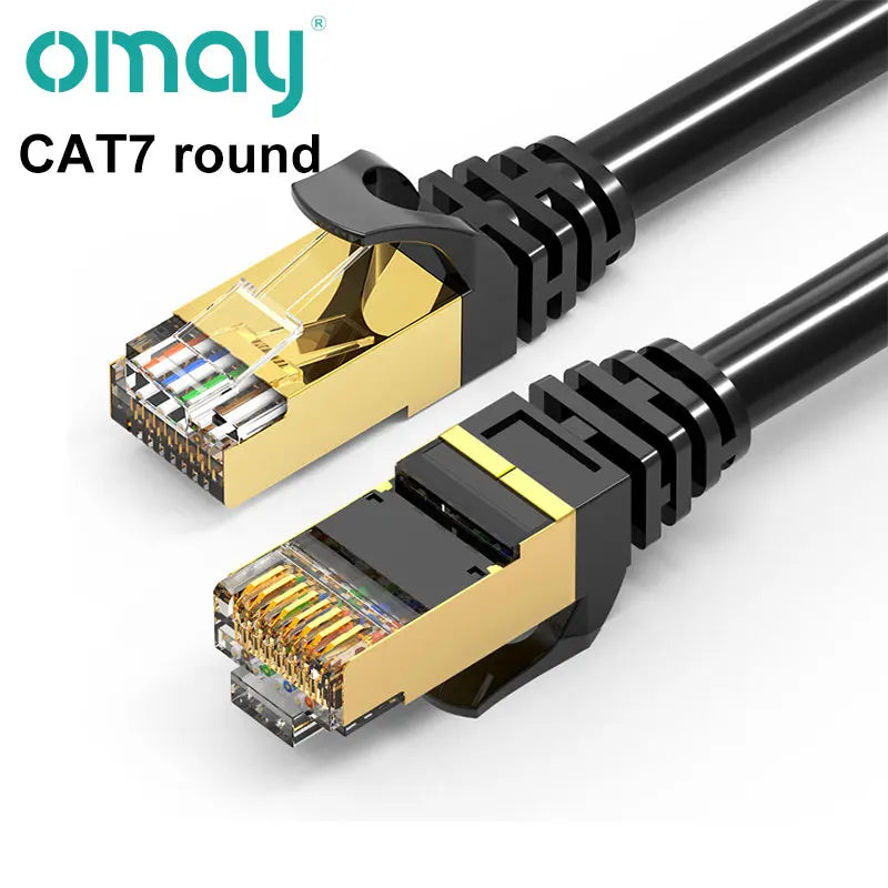 High-Speed RJ45 Ethernet Network Cable CAT8/CAT7 40Gbps 2000MHz PVC LAN Cable for Laptop Router - Internet Data Transfer