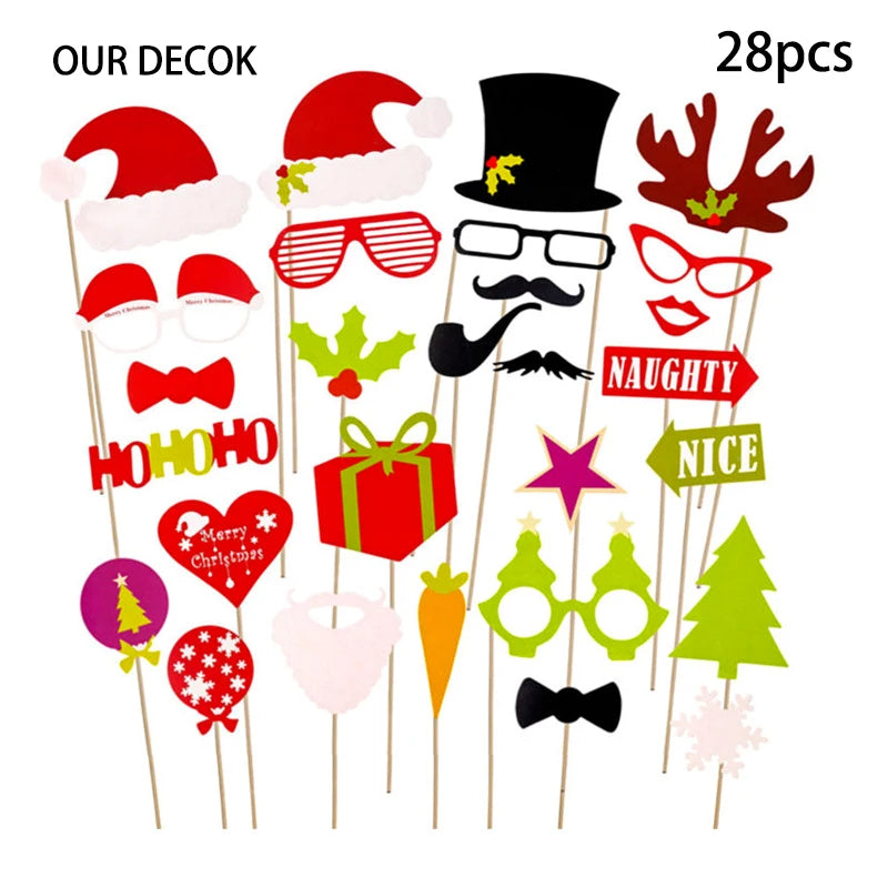 Photo Props Photobooth Just Merried Funny Glasses DIY Birthday Baby Shower Boy Girl Photo Booth Props Wedding Decorations