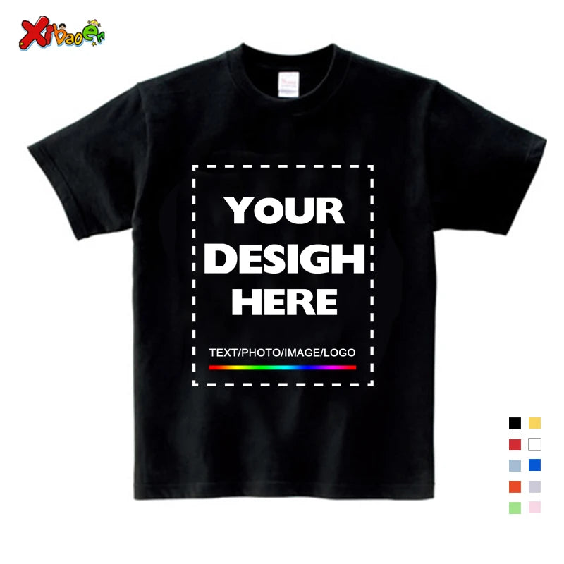 Custom Long Sleeves Shirt Kids Personalized Photo Shirt Children T-Shirt Name Clothing Girl Boy Shirt Toddler Logo Design Shirt