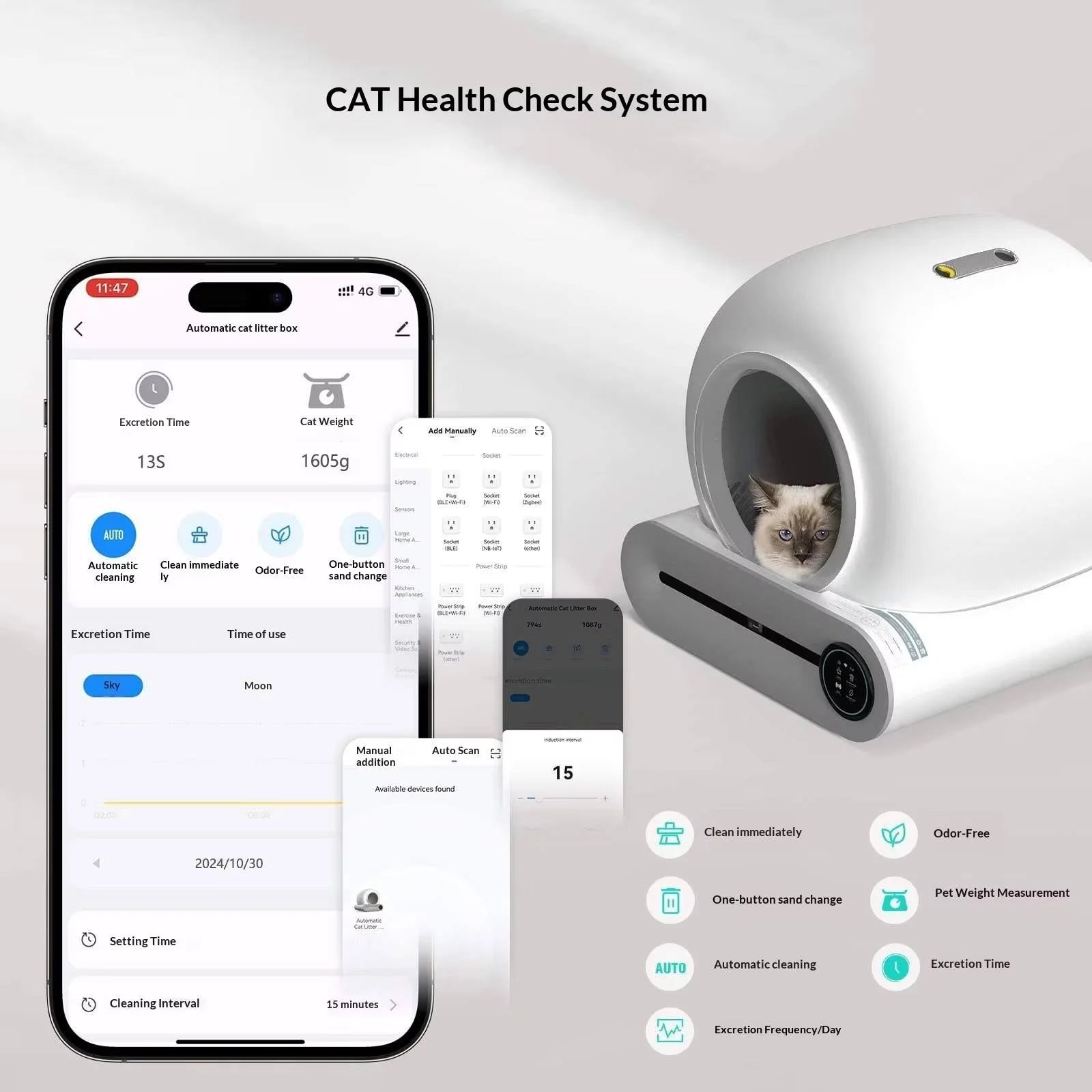 2026 Hot Sale EU Stock Direct Dispatch Smart Cat Toilet Electric Self-Cleaning