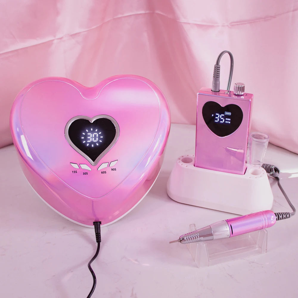 High Quality 96W  RED Light Professional Private Label Nail Salon UV Gel Pro Cure Sun UV Led  Amazing  Pink Nail Lamp