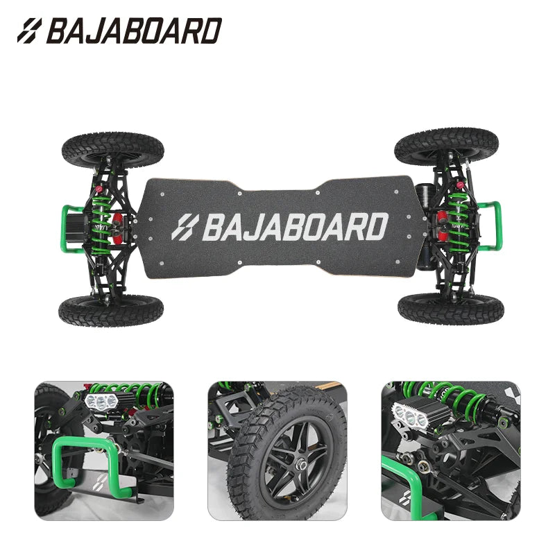 Factory Direct BAJABOARD ATRAX Four-wheel 10" Tires High Speed Waterproof 70km Long Range for extreme Sport Electric Skateboard