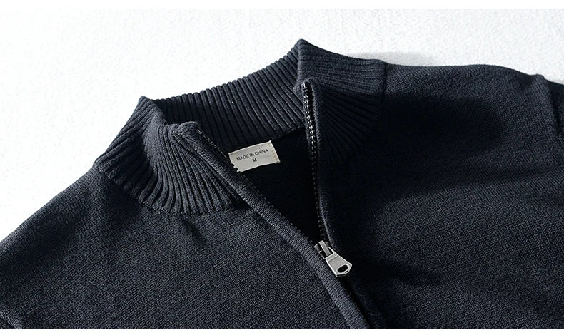 100% pure cotton Knit Autumn Winter 2025 Men's Stretchable Warm Knit Cardigan, Daily Commute Sweater.