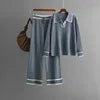 Boutique Wholesale 2026 Summer New Style Lapel Fashionable Casual High Waist Slimming Knitted Women's Sets