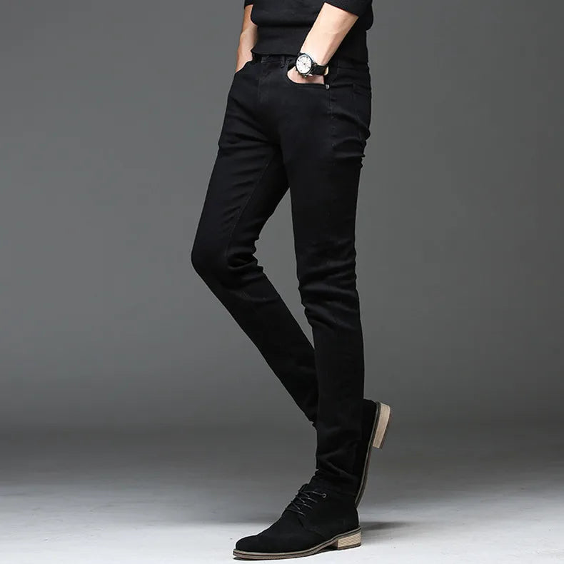 2026 autumn Slim Fit men Jeans Black Classic Fashion Denim Skinny Jeans Male spring men's casual High Quality Trousers