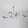 Light Luxury Nordic Minimalist Modern Adjustable Height LED Glass Chandelier for Living Room