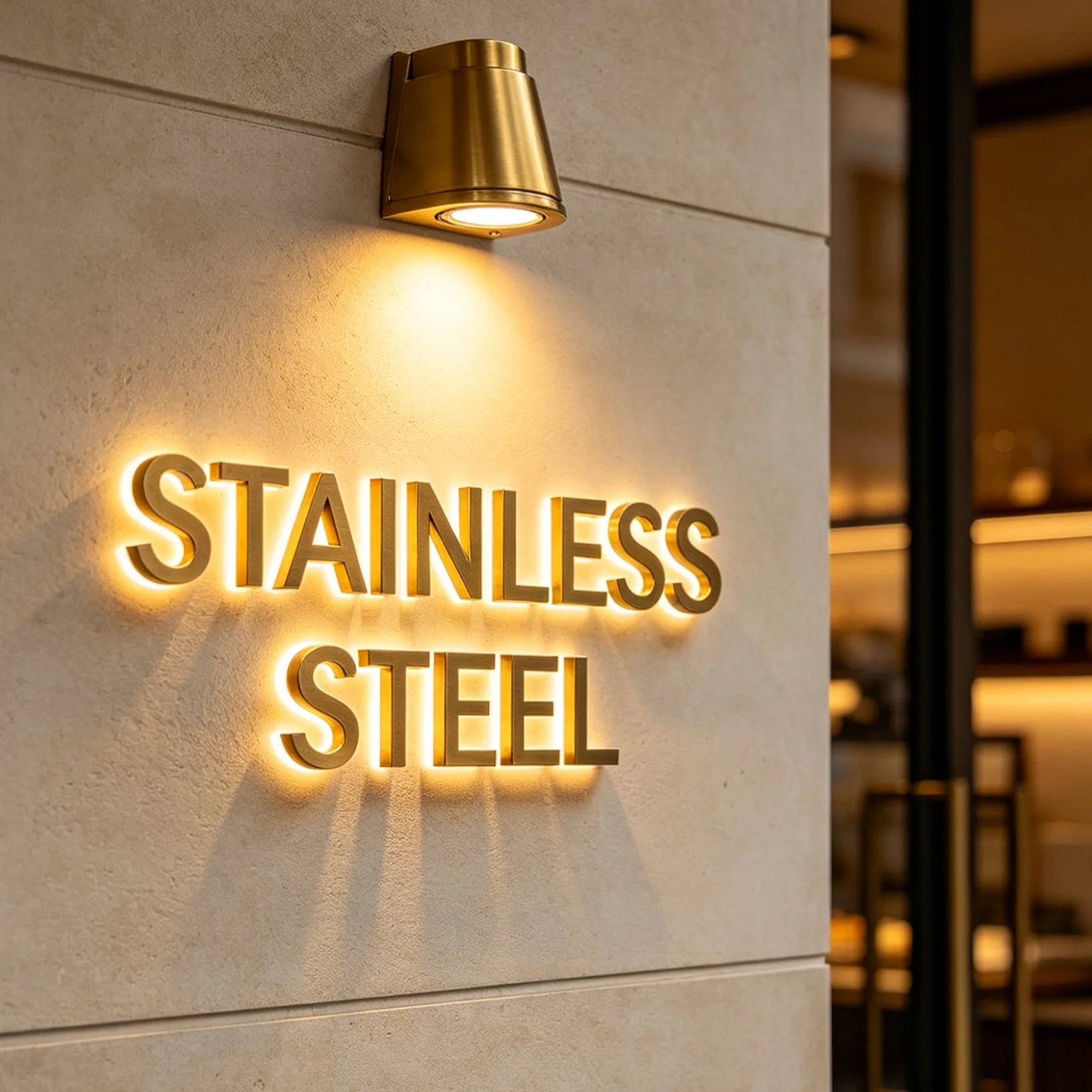 Factory Direct Sales Stainless Steel LED Metal Luminous Font Illuminated Letters 3D Logo Billboard Shops Wedding Schools Plug DC