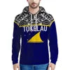 Men's Hoodies Custom Blue Polynesian Pohnpei Tribal Designer Sweater Boy Casual Oversized Hoodies Sweater