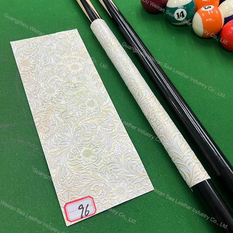 Genuine Cow Skin Pool Billiards Cue Grips Non-Slip Protective Sleeve Wrap with Different Print Pattern Genuine Leather Club Wrap