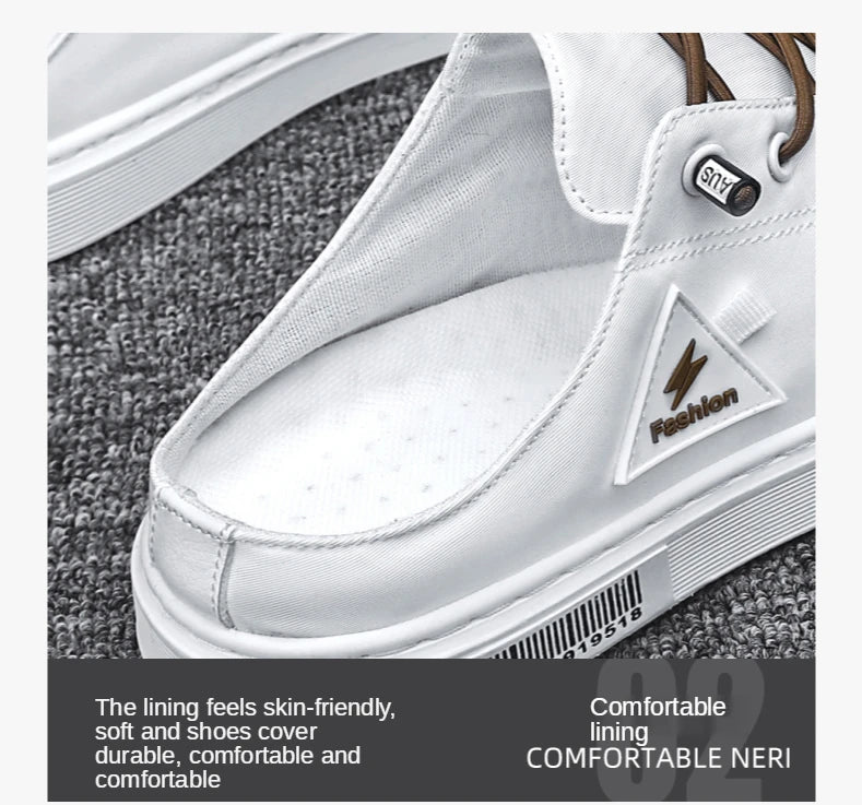 Men's Slip-ons Canvas Shoes Non-heel Casual Shoes Autumn Summer Slippers 2021 Original Fashion Male Sneakers Zapatos De Hombre
