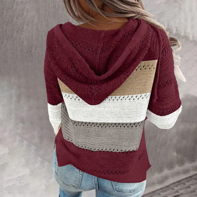 Customizable Casual Knitted Zipper Hoody Hoodie For Women