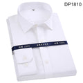 Men's Classic Long Sleeve Striped Dress Shirt Non Iron Regular Formal Business Social Button-up Easy Care Luxury Cotton Shirts