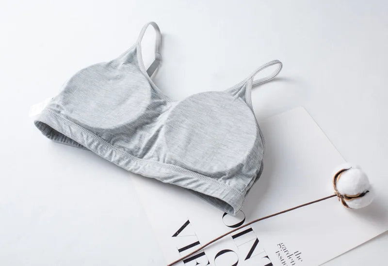 Spring/Summer Ladies Pajamas Sling + Shorts Modal With Chest Pad Solid Color Homewear Set Pajamas Sleepwear Lingerie