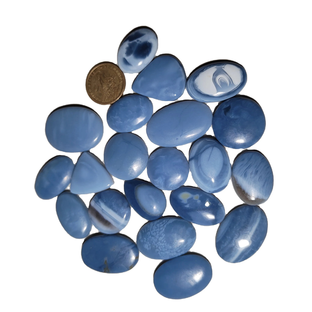 Wholesale Best Price Natural Blue Oval Cut Opal Cabochon High Quality Smooth Polish 20-45mm Color Play for Jewelry Making