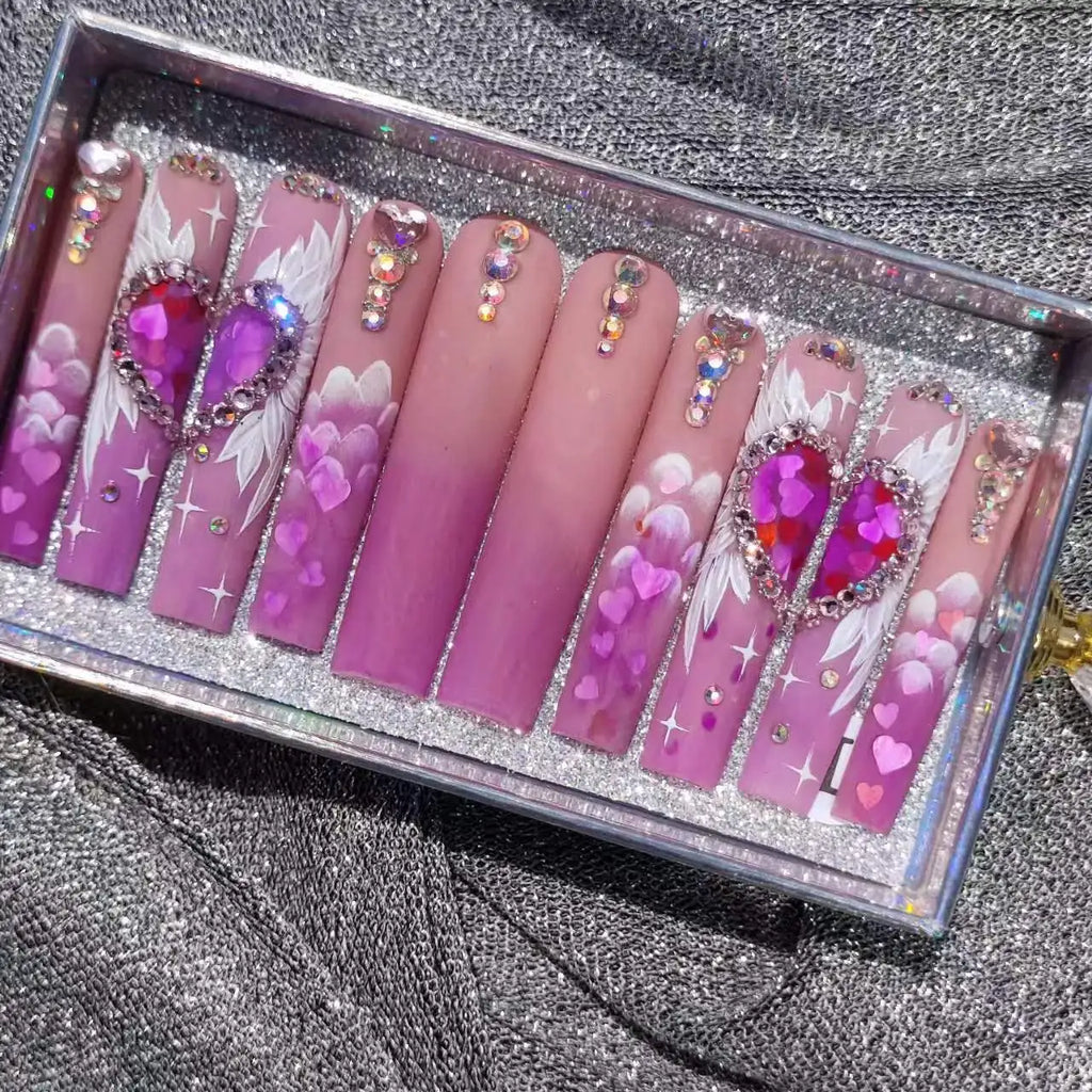 2024 Newest Wholesale Private Label Handmade Press Nails Ins Most Popular Trending Artificial Fingernails Acrylic Full Design