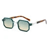 2026 Trendy Fashion Sunglasses Unisex Vintage Gradient Irregular Square Frame Green/Gray/White Options UV400 Protection